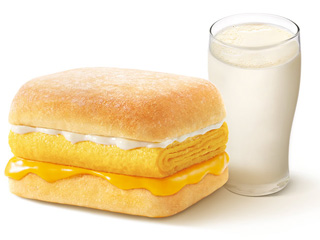 [自助餐饮]-肯德基-芝士厚蛋烧帕尼尼+牛奶