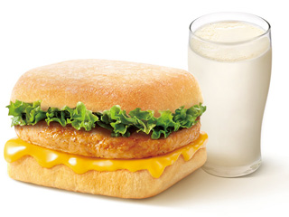 [自助餐饮]-肯德基-芝士鸡肉帕尼尼(轻盈版)+牛奶