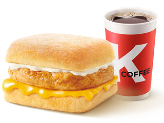 [自助餐饮]-肯德基-芝士猪柳帕尼尼+美式/冰美式