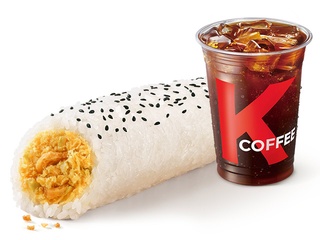 [自助餐饮]-肯德基-肉酥油条饭团+满杯生椰拿铁(中|冰/满杯生椰拿铁