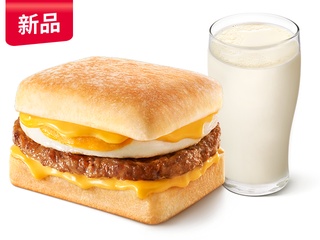 [自助餐饮]-肯德基-【新品】芝士牛肉蛋帕尼尼+豆浆