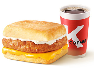 [自助餐饮]-肯德基-芝士猪柳帕尼尼+拿铁/冰拿铁