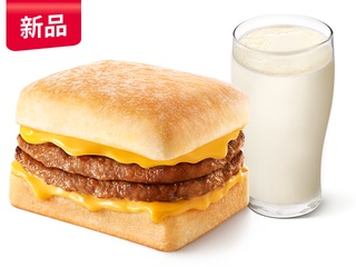 [自助餐饮]-肯德基-【新品】芝士双层牛肉帕尼尼+豆浆