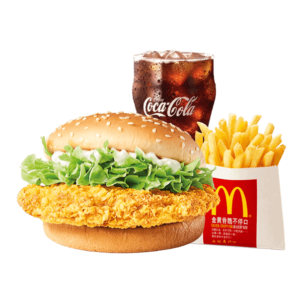 [自助餐饮]-麦当劳-辣堡+小可乐+小薯条（溢价餐厅）