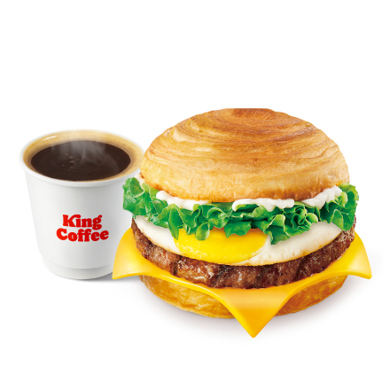 (早餐)牛肉蛋可颂+豆浆/0糖豆浆/可乐/橙汁/雪碧/浓浓美式