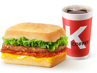 [自助餐饮]-肯德基-意式红烩双牛帕尼尼+满杯生椰拿铁(中|冰)/满杯生椰拿铁(中）