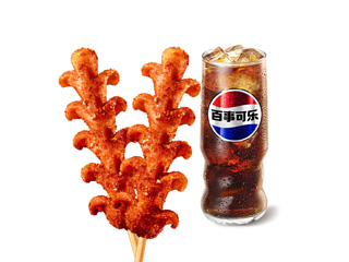 [自助餐饮]-肯德基-好运乐开花香肠2个+百事可乐