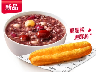 [自助餐饮]-肯德基-【新品】腊八粥+安心大油条/香脆薯饼/茶叶蛋/K记发面小笼包（猪肉）2只/太阳蛋