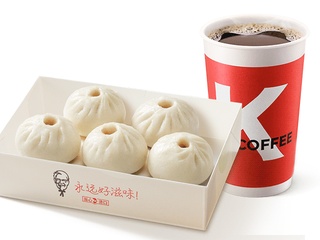 [自助餐饮]-肯德基-K记发面小笼包+满杯生椰拿铁(中|冰)/满杯生椰拿铁
